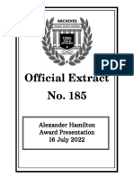 158th Field Artillery Official Extract No. 185