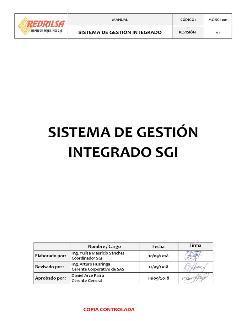 Manual del Sistema de Gestión Integrado | PDF | Calidad (comercial ...