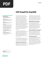 HPE SimpliVity RapidDR Data Sheet