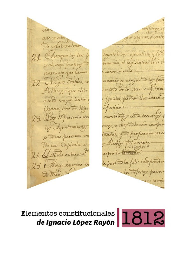 ElementosconstitucionalesdeIgnacioLopezRayon1812 PDF Nación España