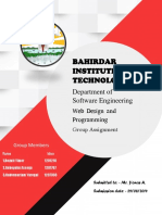 BAHIRDAR INSTITUTE OF TECHNOLOGY Web Design Group Assignment