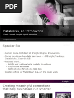 Databricks, An Introduction: Chuck Connell, Insight Digital Innovation