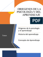 Origenes de La Psicología y El Aprendizaje