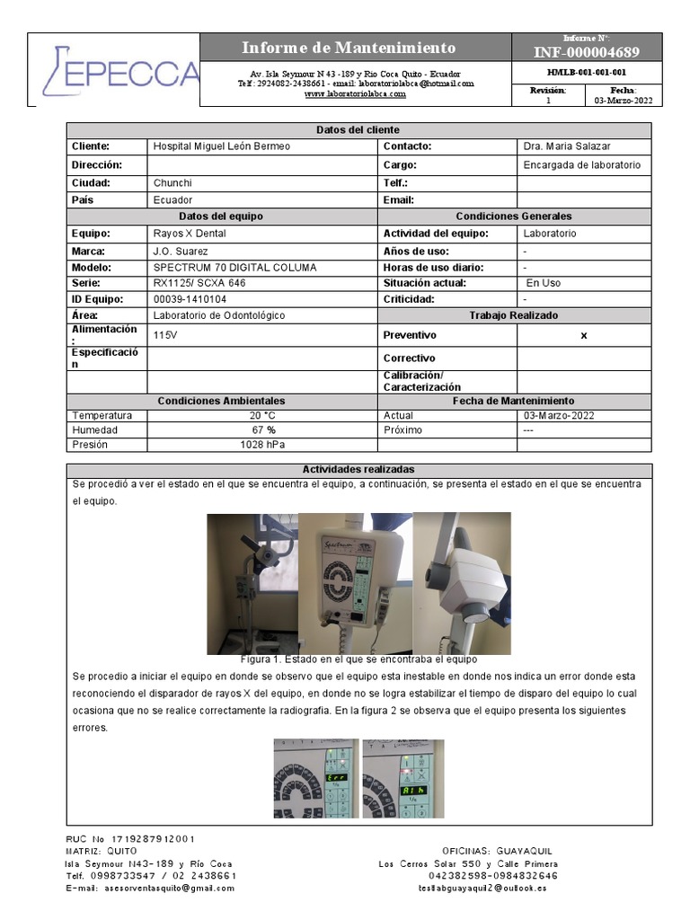 Equipo Rayos X | PDF