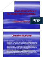 Calidad Educativa Clima Institucional