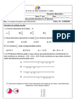 Avalaição Da II Unidade - 7° Ano - Adaptada