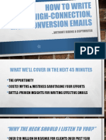 Fdocuments - in How To Write High Connection High Converting Emails With Donnie Bryant
