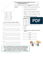 Acumulativa Matematicas - Primer Periodo