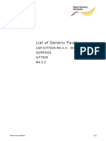 List of Generic Faults: LG F-H I T7 0 25 - R 4.2 .2 - 20 10 - W31 Su R Pass Hit7 0 25 R 4.2 .2