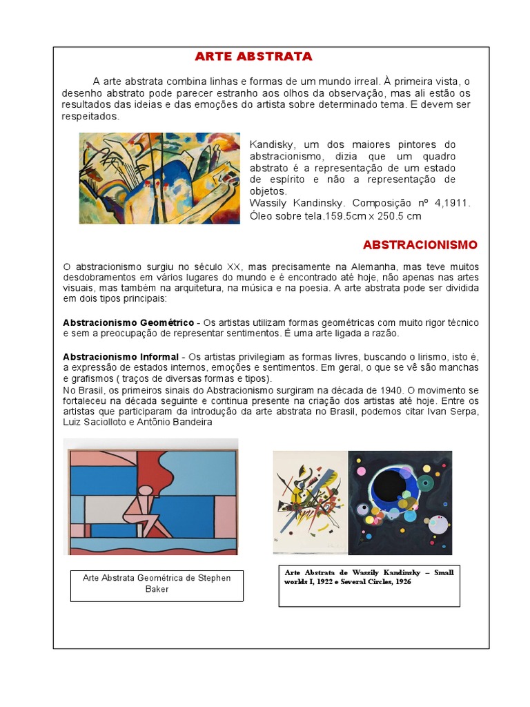 Arte Abstrata | PDF | Arte abstrata | As artes