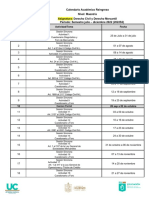 Calendario Derecho Civil y Mercantil