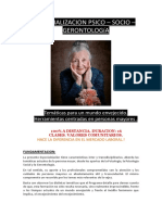 Programa CURSO Especialización en Psico Socio Gerontología