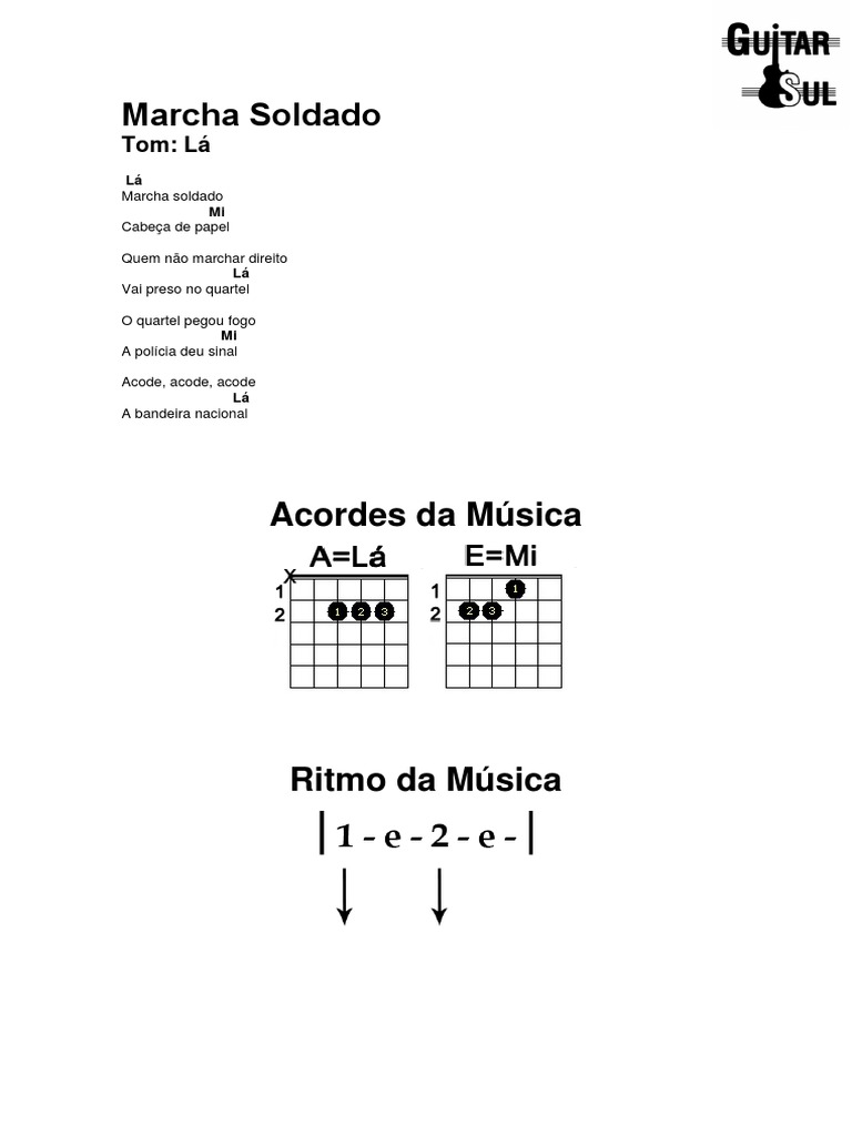 00 Marcha Soldado (Lá) (2 Acordes) Original PDF