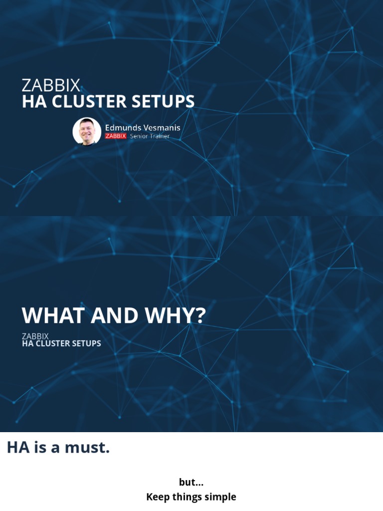 Zabbix High Availability Cluster Setup Guide | PDF | Computer Cluster ...