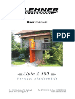 User Manual for Alpin Z300 Vertical Platformlift