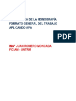 Formato y estructura de una monografía APA
