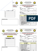 Reading Answer Sheet - Oral and Written