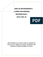 Fracciones, decimales y álgebra en Matemáticas 1