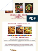 CULTURA UNIVERSAL TAREA Presentación El Origen de La Comida Mexicana SECCION 4