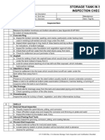 Of in Service Storage Tank Inspection and Verification Checklist