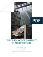Shruti - Impoprtance of Daylight in Architecture