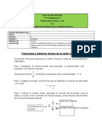 Guía de aprendizaje de fracciones y números mixtos