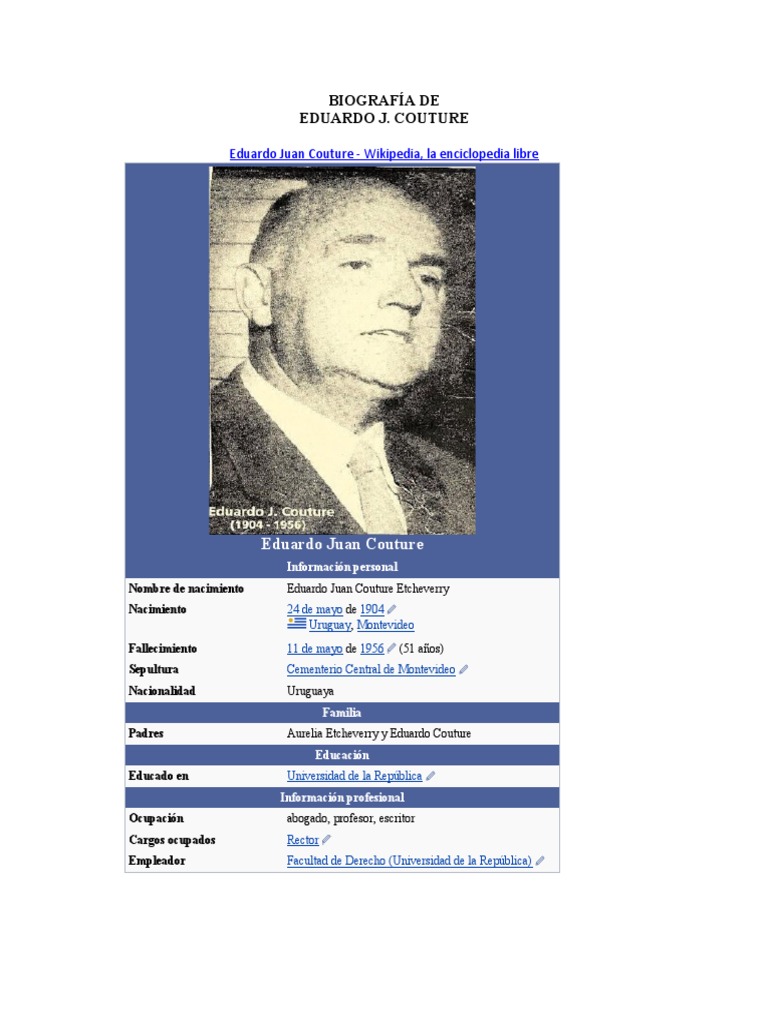 Biografía Eduardo J. Couture PDF
