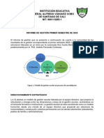 Informe de Gestión - Primer Semestre 2020 - IE General Alfredo Vásquez Cobo