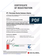 PDSU FSSC Certificate (Up To 2024)