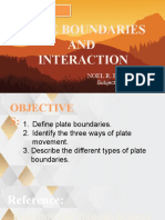 Week 5: Plate Boundaries AND Interaction