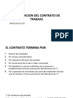 Terminacion Del Contrato Laboral General