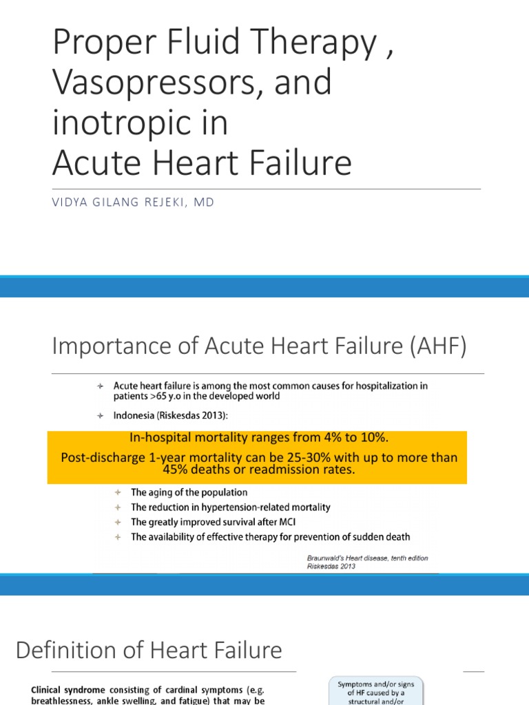 Proper Fluid Therapy , Vasopressors, And Inotropic -Dr. Vidya | PDF