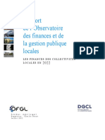 Rapport de L'observatoire Des Finances Et de La Gestion Publique Locales - 2022