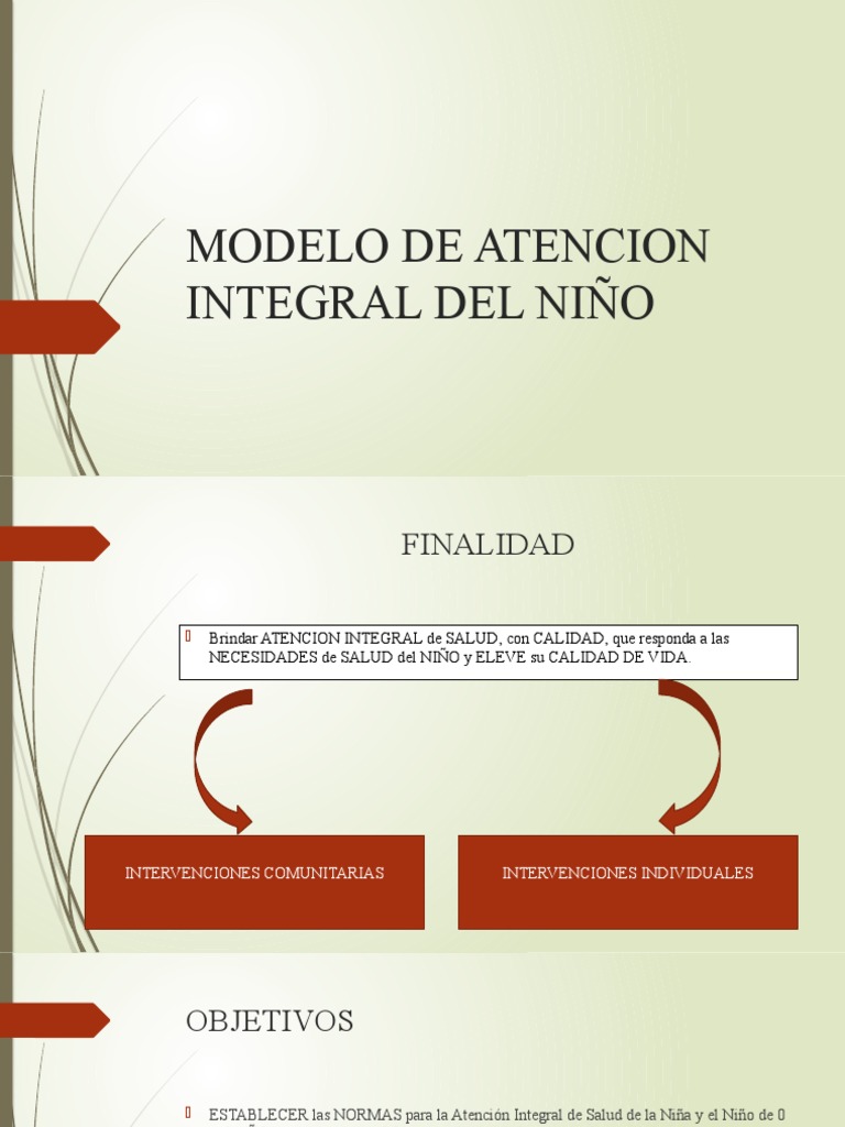 Modelo de Atencion Integral Del Niño | PDF | Amamantamiento | Infantes