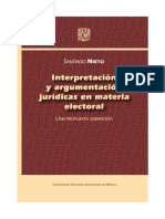 Interpretación y Argumentación Jurídica en Materia Electoral Nieto Santiago