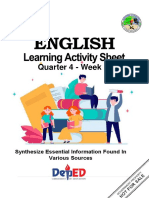 Quarter 4 - Week 3: Synthesize Essential Information Found in Various Sources