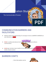 Communication Studies - Barriers To Communication