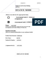 Decision Making Assignment Analysis