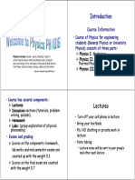 Course Information: Students (General Physics or University Physics) Consists of Three Parts