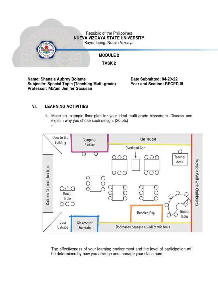 Republic of The Philippines Bayombong, Nueva Vizcaya | PDF | Classroom |  Learning Styles, image size:768x1024