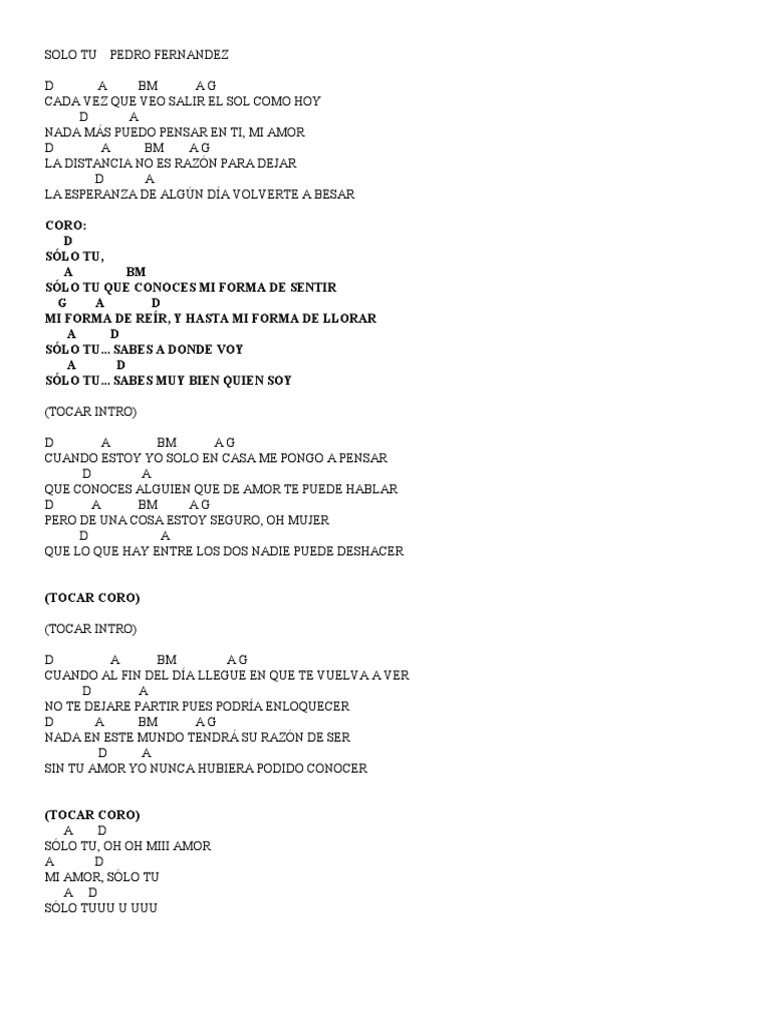 SOLO TU PEDRO FERNANDEZ PDF