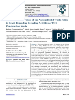 The Legal Effectiveness of The National Solid Waste Policy in Brazil Regarding Recycling Activities of Civil Construction Waste