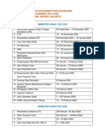 Kalender Akademik Pascasarjana.2021.2022