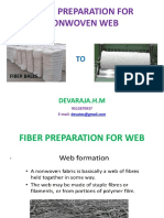 Fiber Preparation for Web Formation 