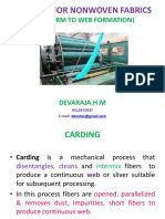 Carding For Nonwoven Fabrics: (Lap Form To Web Formation)