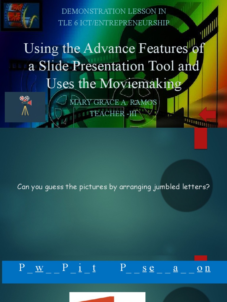Using The Advance Features of A Slide Presentation PDF Hyperlink