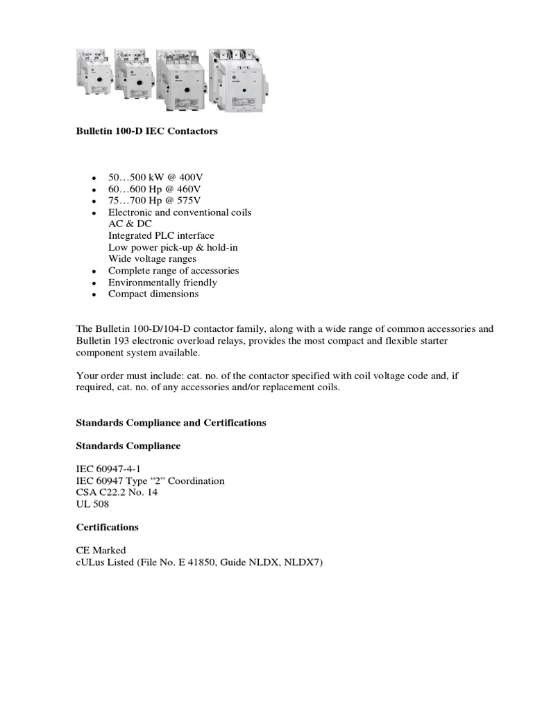 Industrial Contactor Solutions | PDF | Alternating Current | Power ...