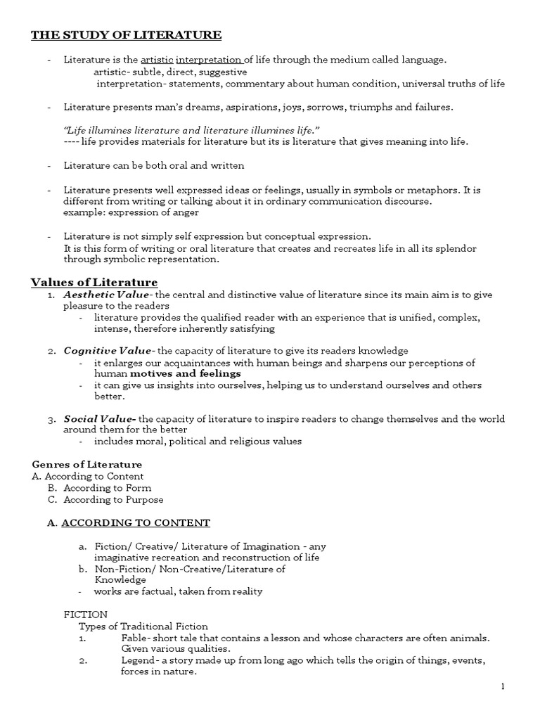 Lesson 1 Understanding Literary Elements | PDF | Plot (Narrative ...