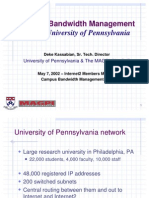 Managing Internet Bandwidth at the University of Pennsylvania