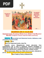 Vecernia 31.07.2022, Duminică Seară